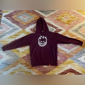 Maroon Spitfire Hoodie with White Graphic
